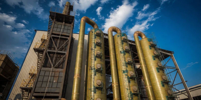 Mega-Scale Emission Control Infrastructure integrated into a heavy industrial park