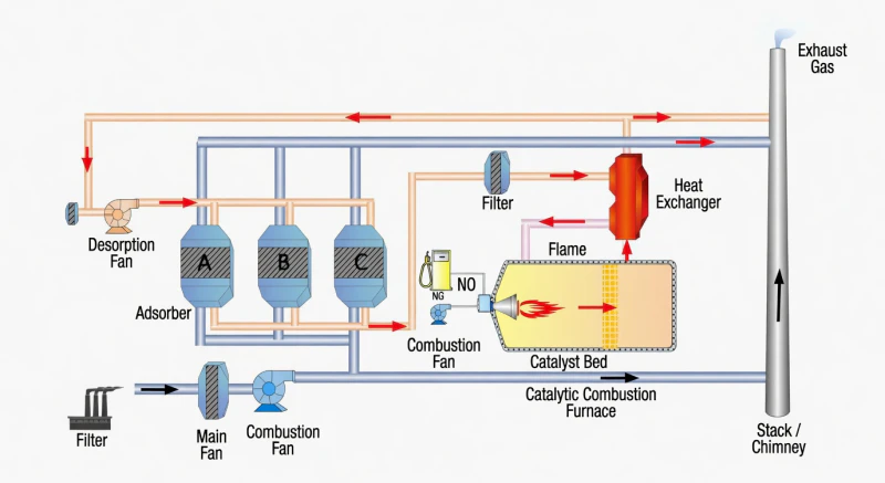 Zeolite System Working Principle Diagram